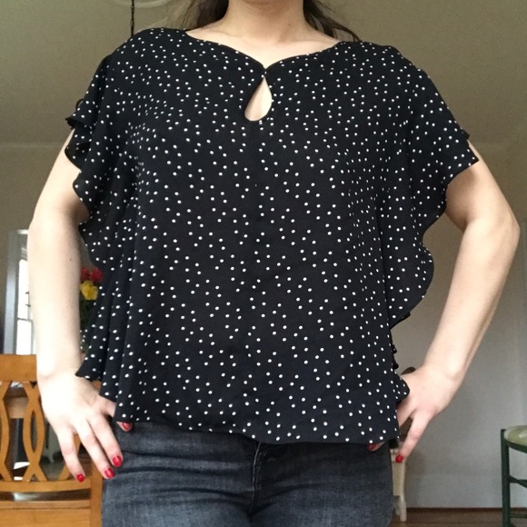 Polka dot short sleeve blouse - Picture 5 of 5